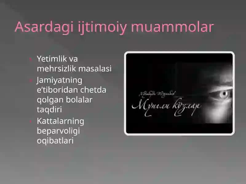 Mungli Ko‘zlar – Asar taqdimoti 4