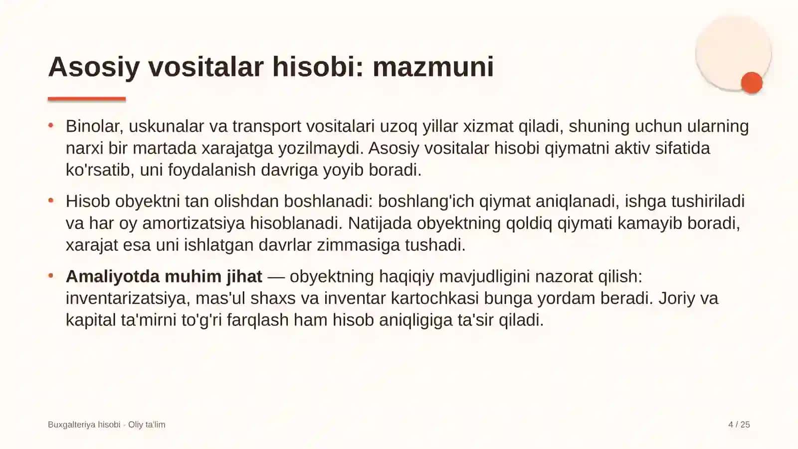 Issiqlik elektr markazlarida asosiy vositalar hisobi 4