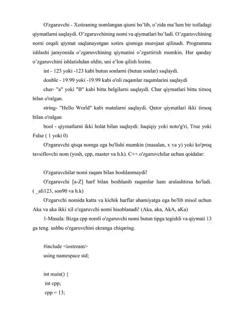 C++ DATA TYPES 4