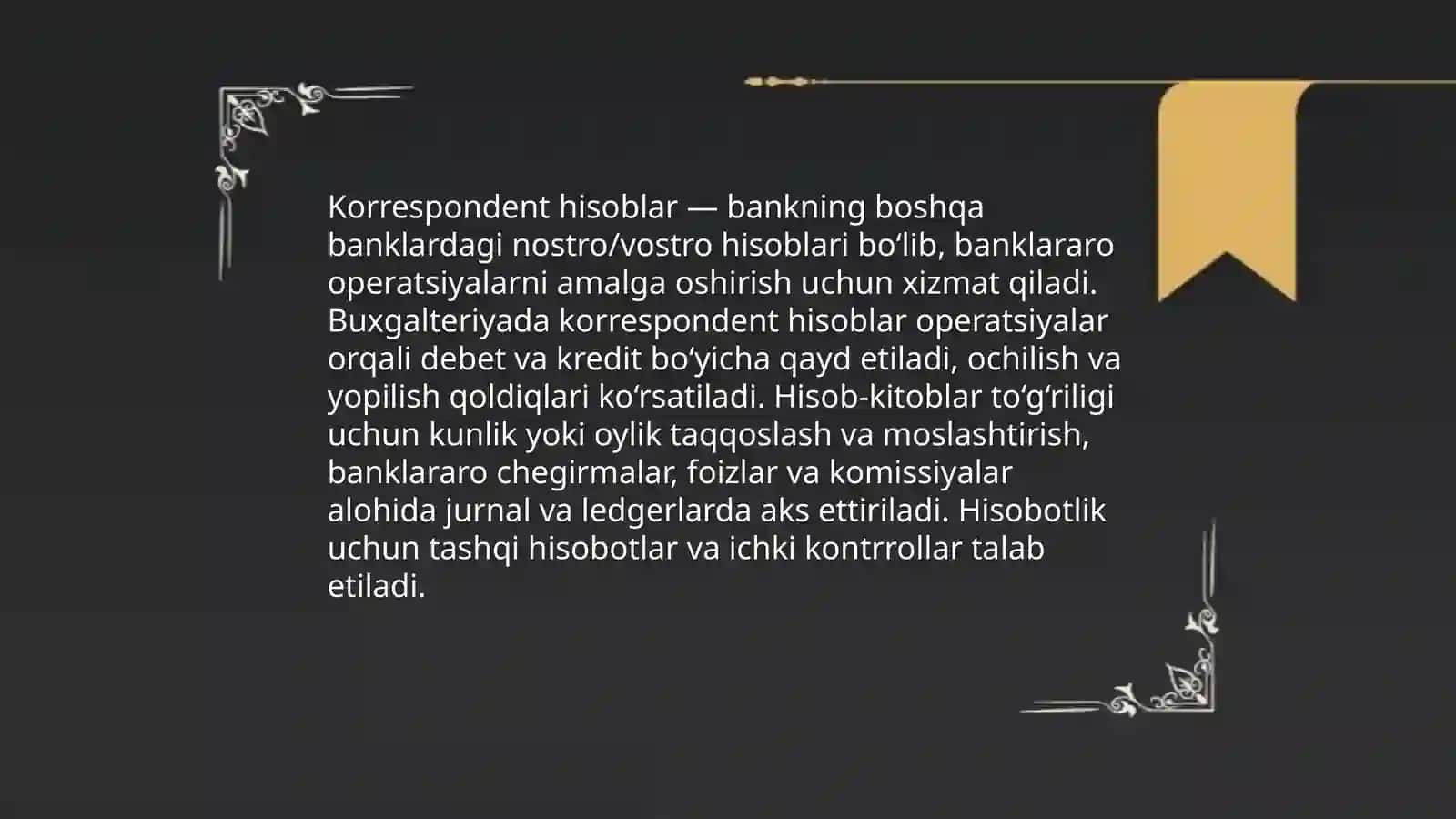 Banklararo hisob kitoblar hisobi 4