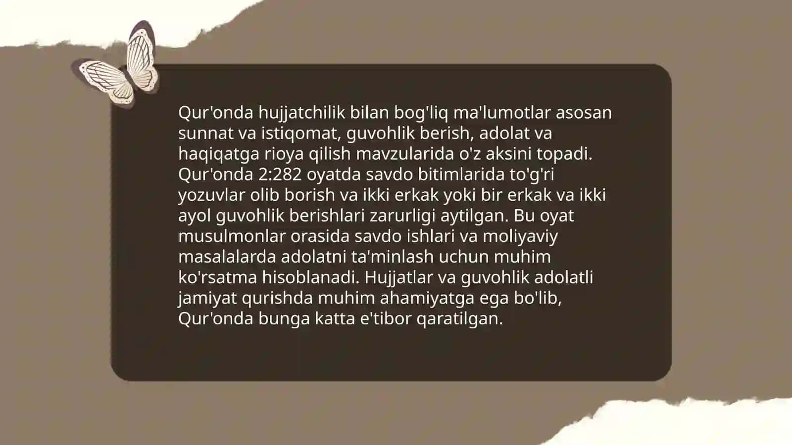Hujjatchilik va uning tarixi haqida 4