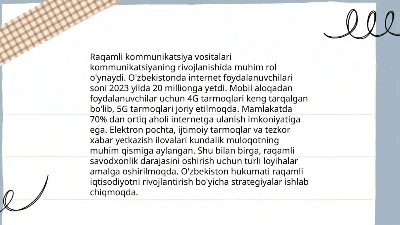 Axborot va kommunikatsiya texnologiyalari 4