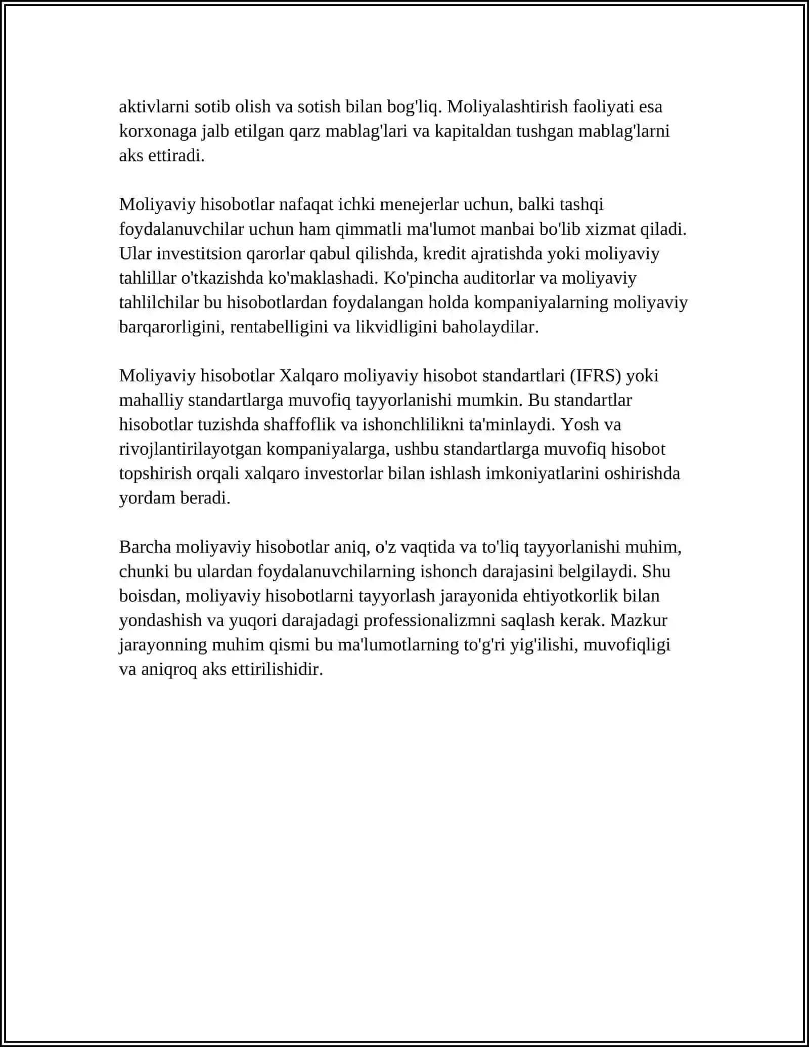HISOBOT TURLARI 4