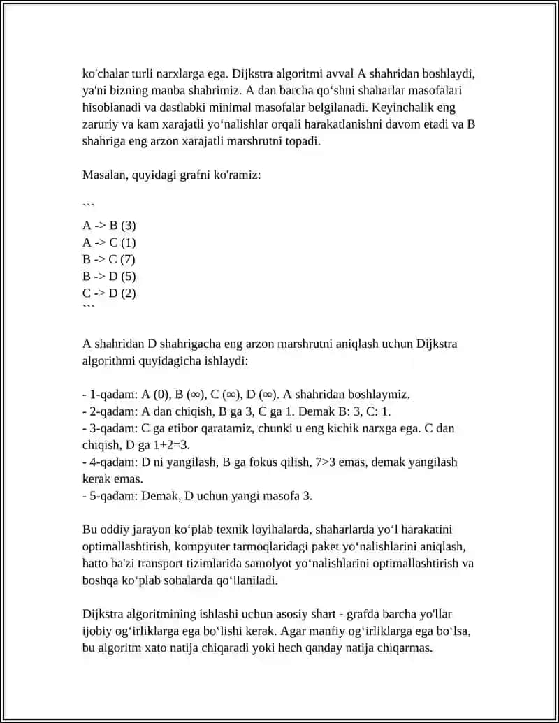 Dijkstra algoritmi 4