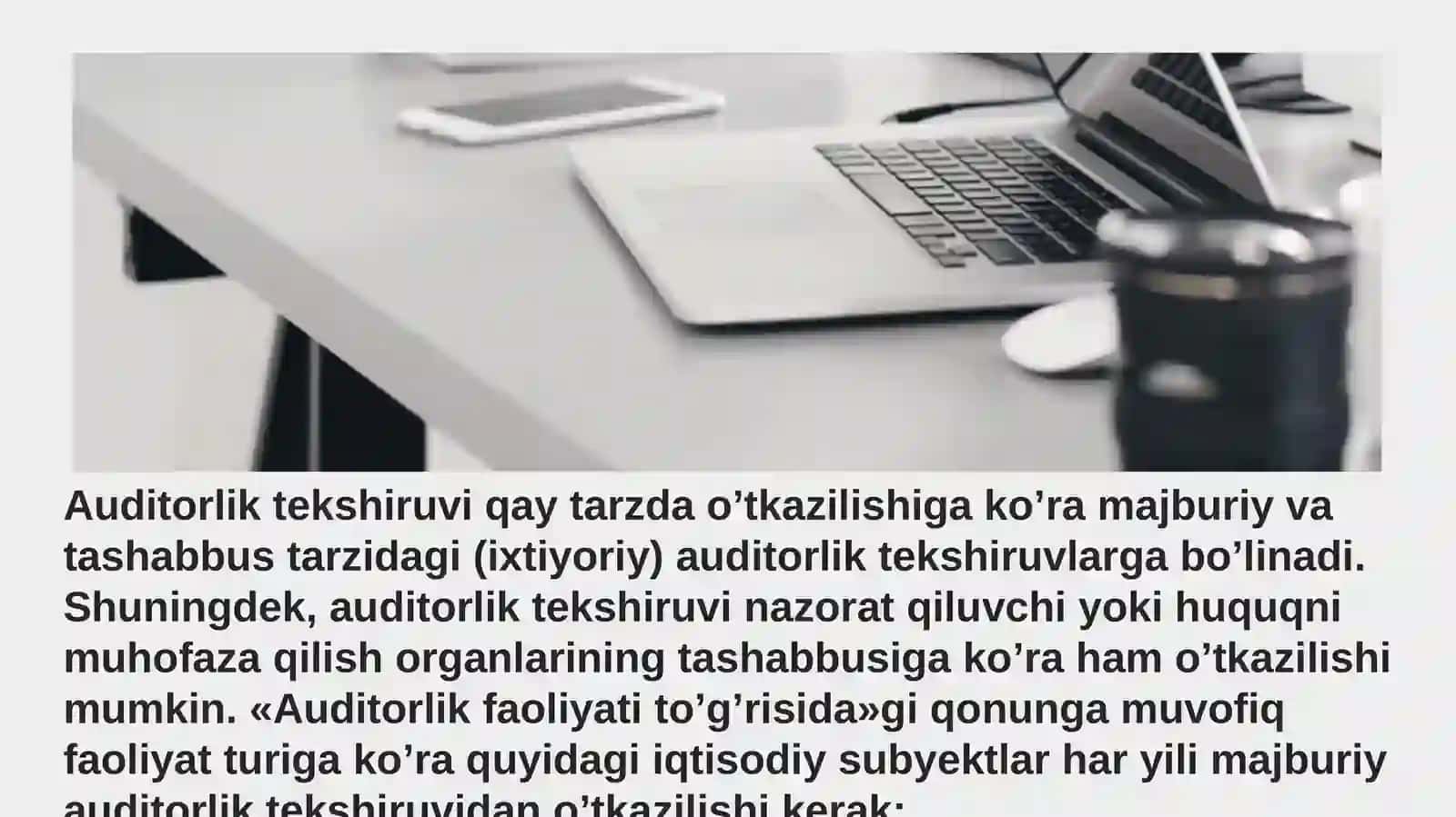 Auditorlik tekshiruvlarini o'tkazish 4