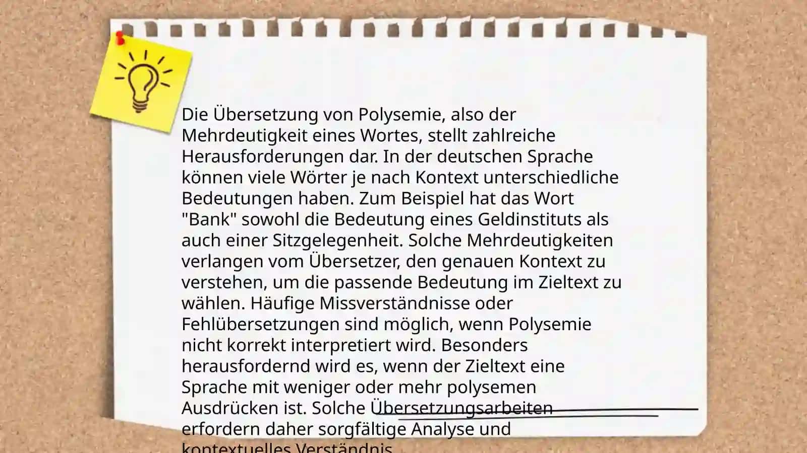 Übersetzung der polysemischen Wörter 4