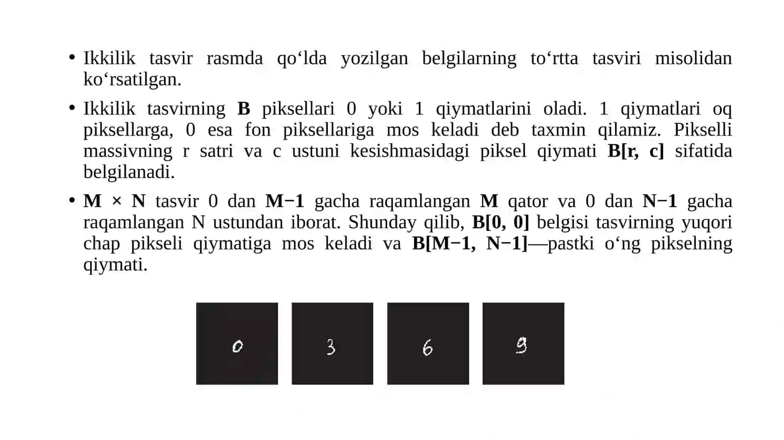 Binar tasvirlar tahlili 4