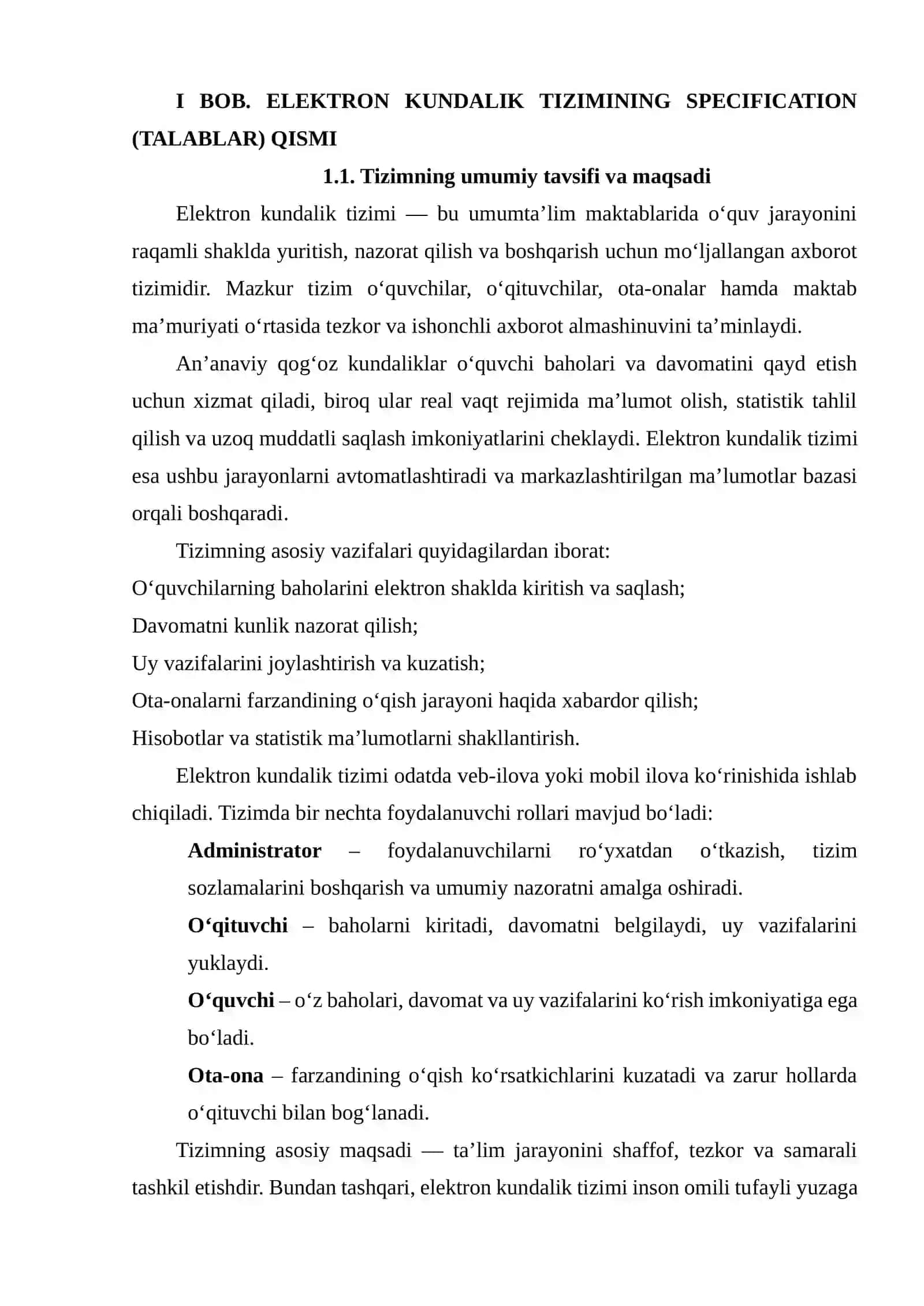 MAKTABLAR UCHUN ELEKTRON KUNDALIK TIZIMI 4