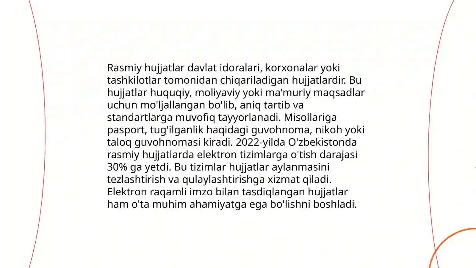 Hujjat turlari va xususiyatlari 4