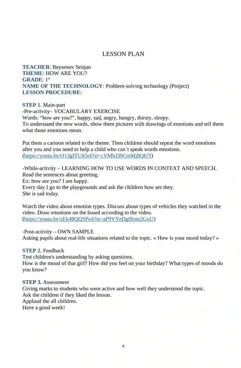 Methodical Instructions 4