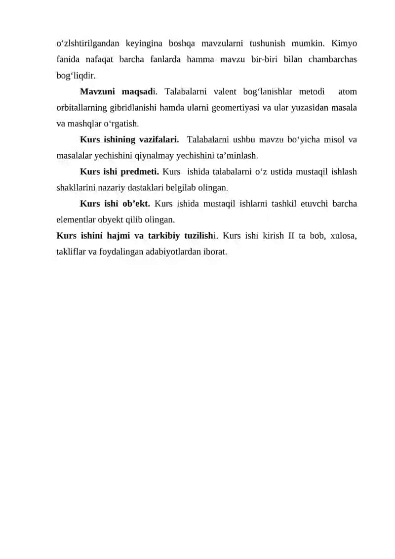 Valent bogʻlanishlar metodi va atom orbitallarning gibridlanishi 4
