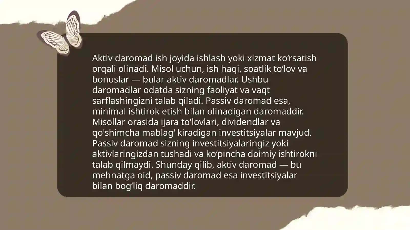 Passiv daromad nima va uning afzaliklari 4