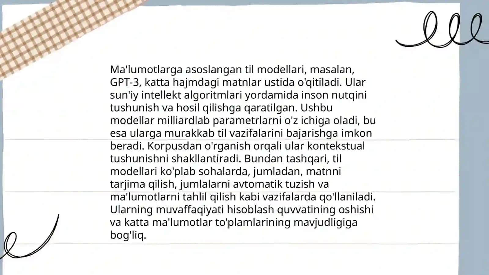 Tabiiy til interfeysi va generatsiyasi 4