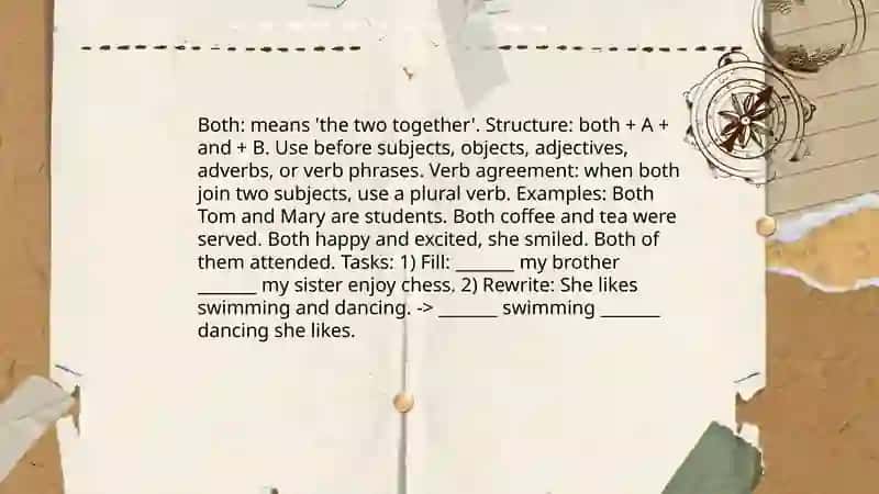 Ingliz tili grammatika: Both, Either, Neither, So, Nor 4
