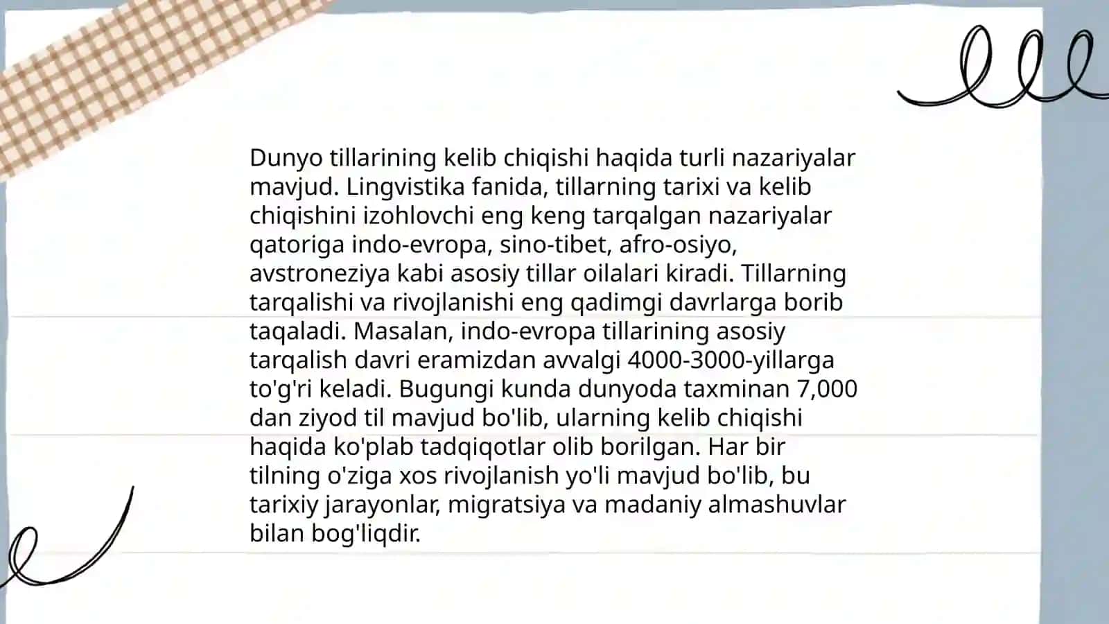 Dunyo tillari va ularning tasnifi 4