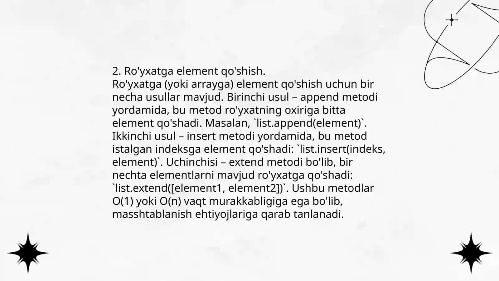 Python dasturida List, Typle, Set va Dictionary: asosiy tuzilmalari 4