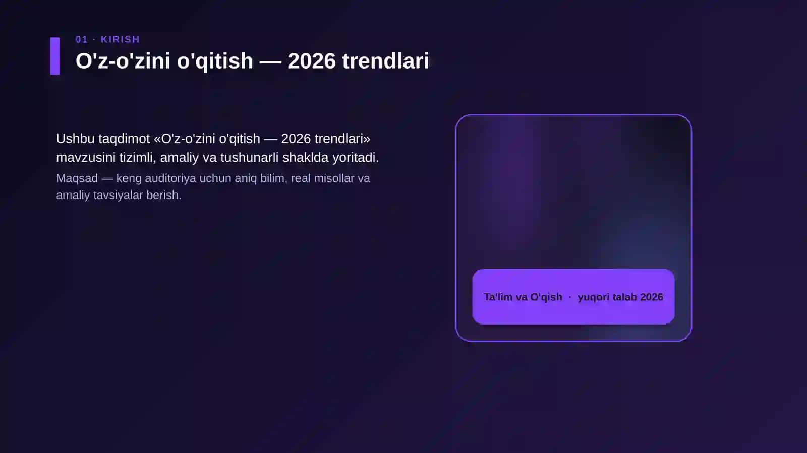 O'z-o'zini o'qitish — 2026 trendlari 4