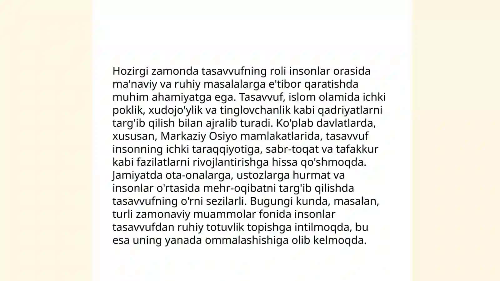 Tasavvuf va hozirgi zamon 4