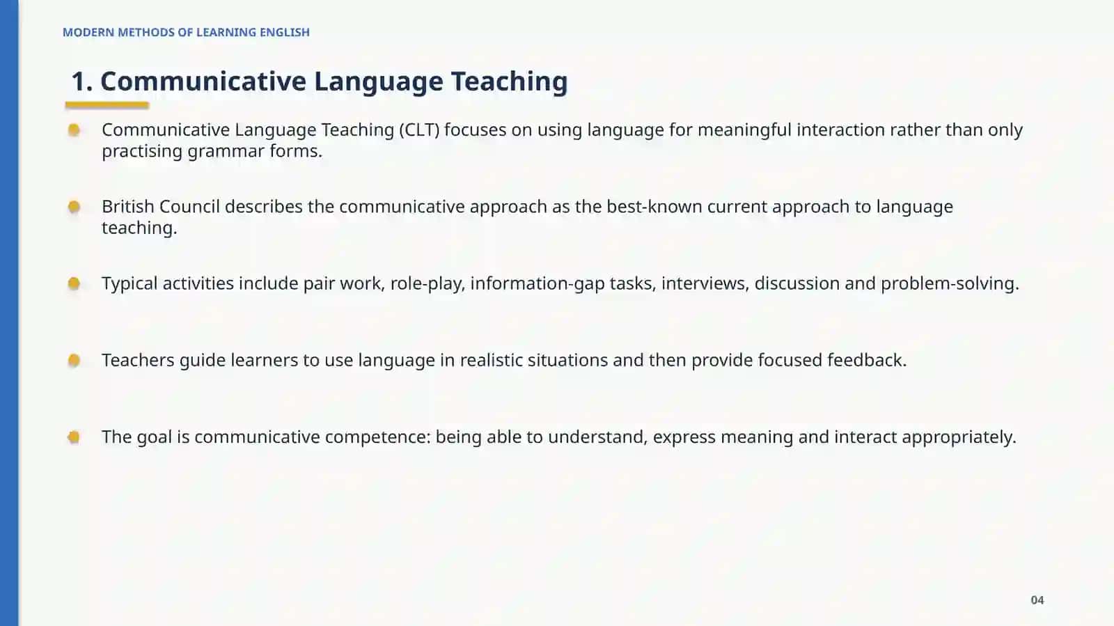 Modern Methods of Learning English 4