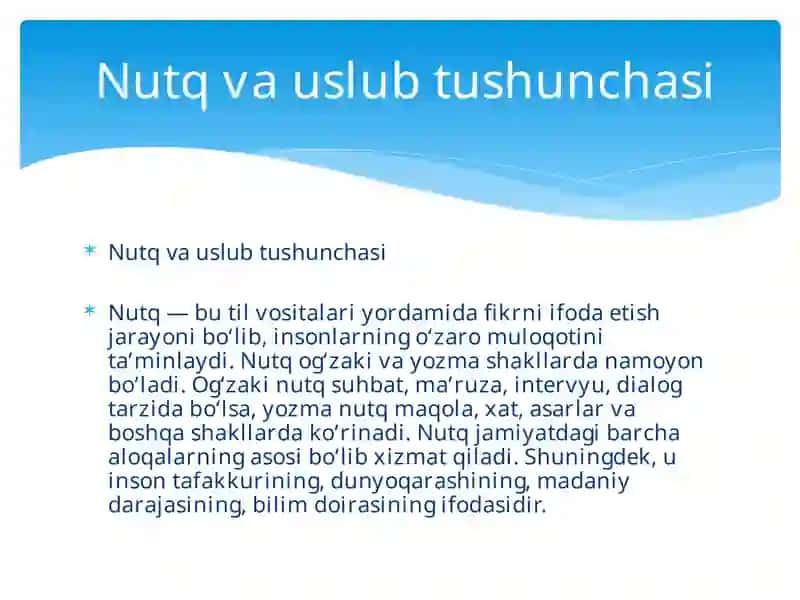 Nutqning uslubiy shakllari 4