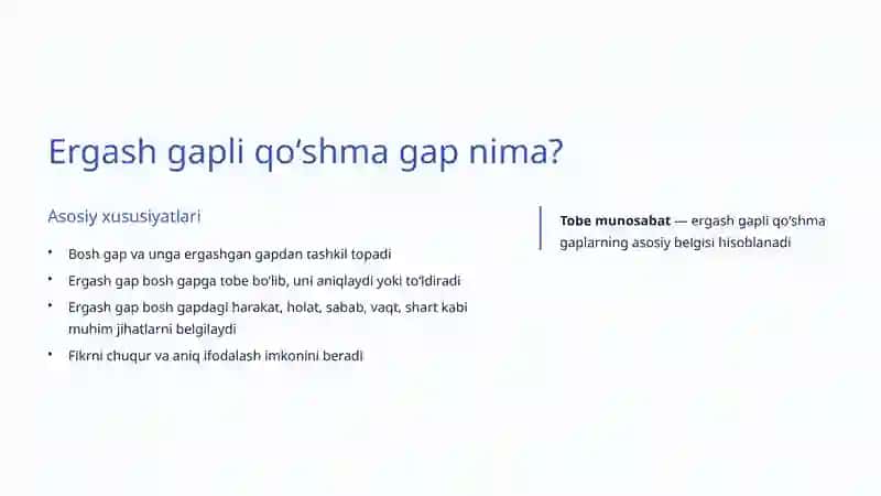 Ergash Gapli Qoʻshma Gaplar 4