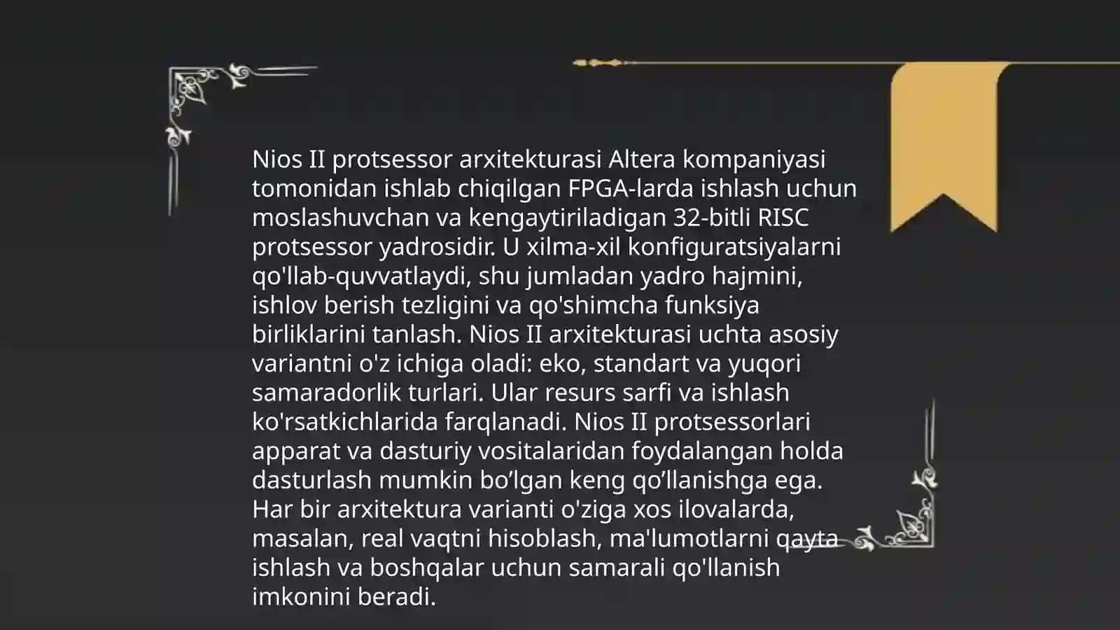 Nios II dasturchi muhiti 4