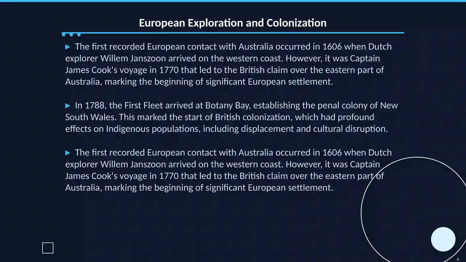 The history of Australia 4