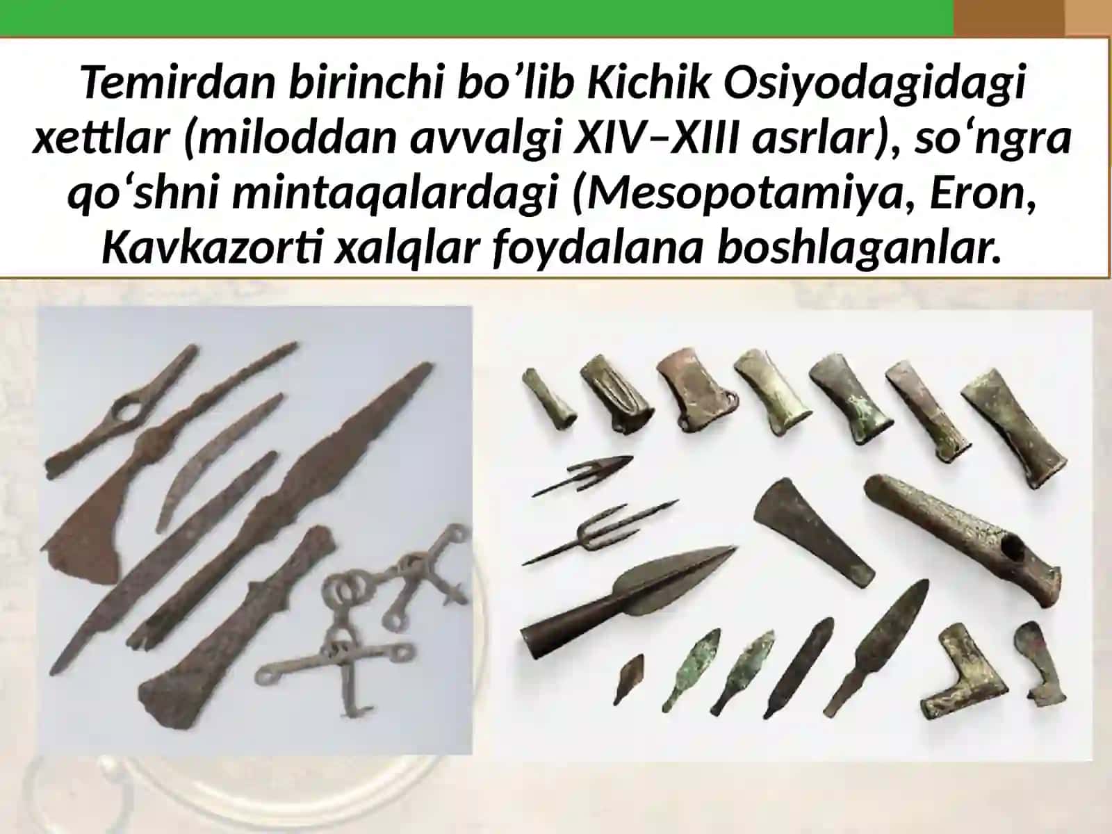 Temirdan mehnat qurollari tarixi 4