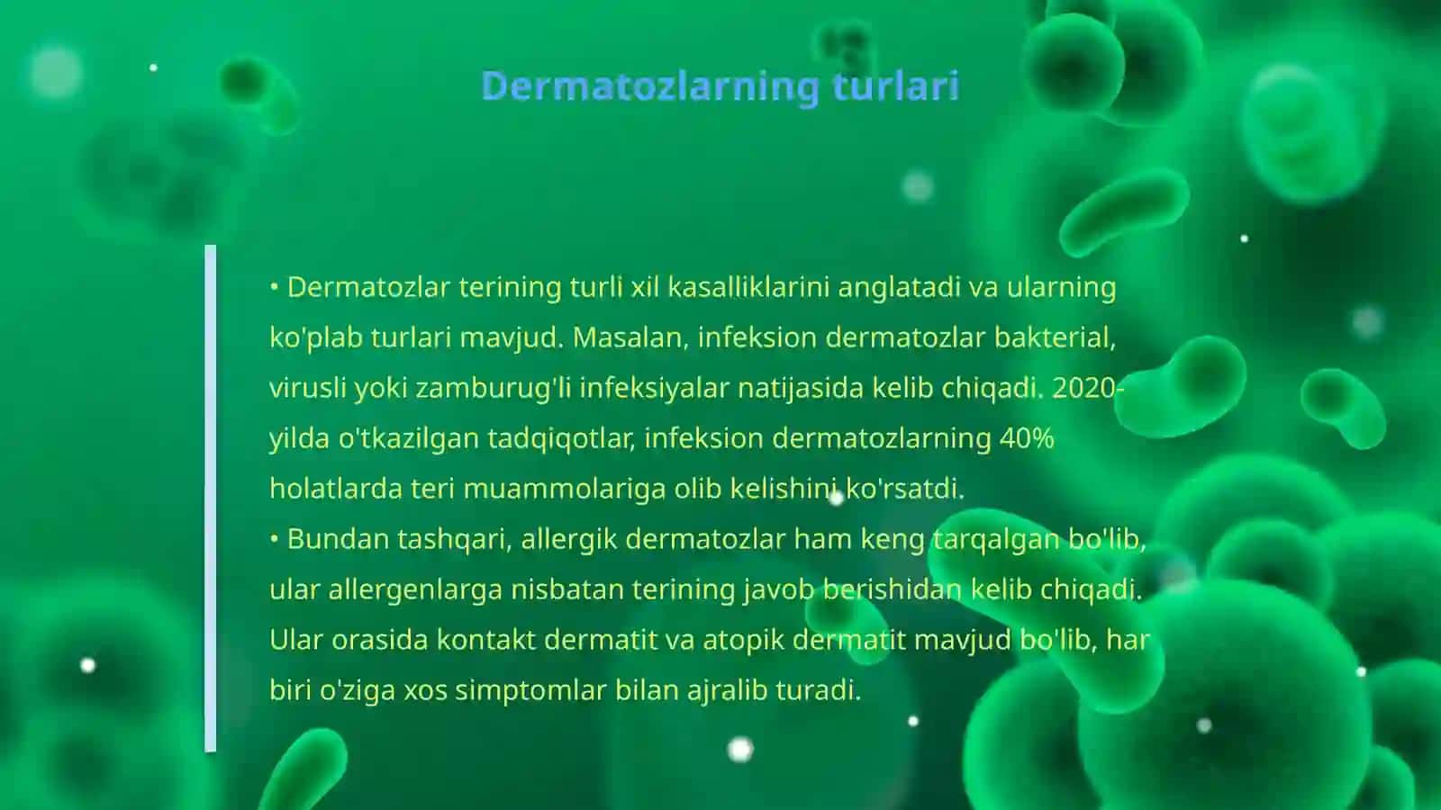 Terining nasliy kasalliklari. Dermatozlar 4