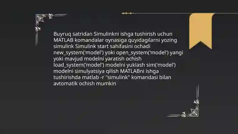 Simulinkni ishga tushurish 4