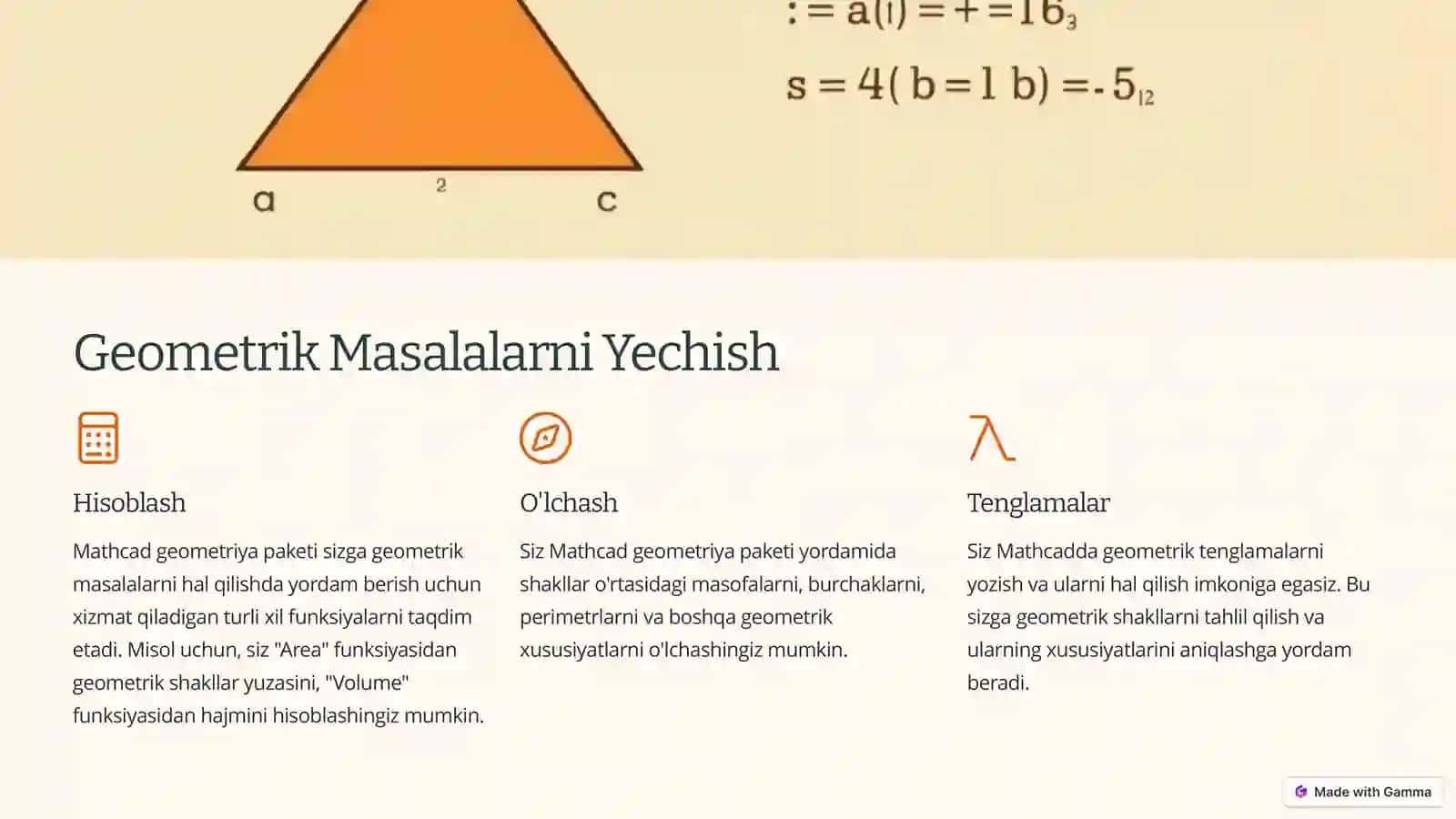 Mathcaddageometry 4