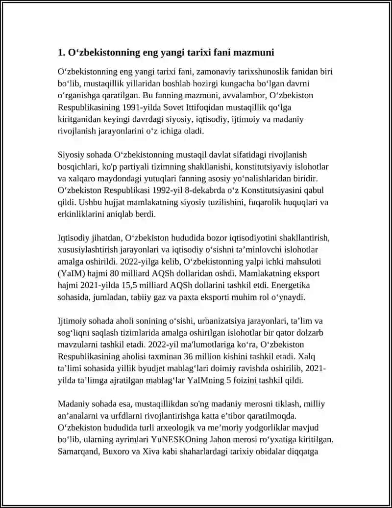 Oʻzbekistonning eng yangi tarixi 4