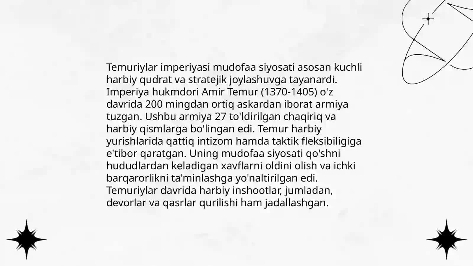 Amir Temur va Temuriylar davrida harbiy boshqaruv tizimi 4