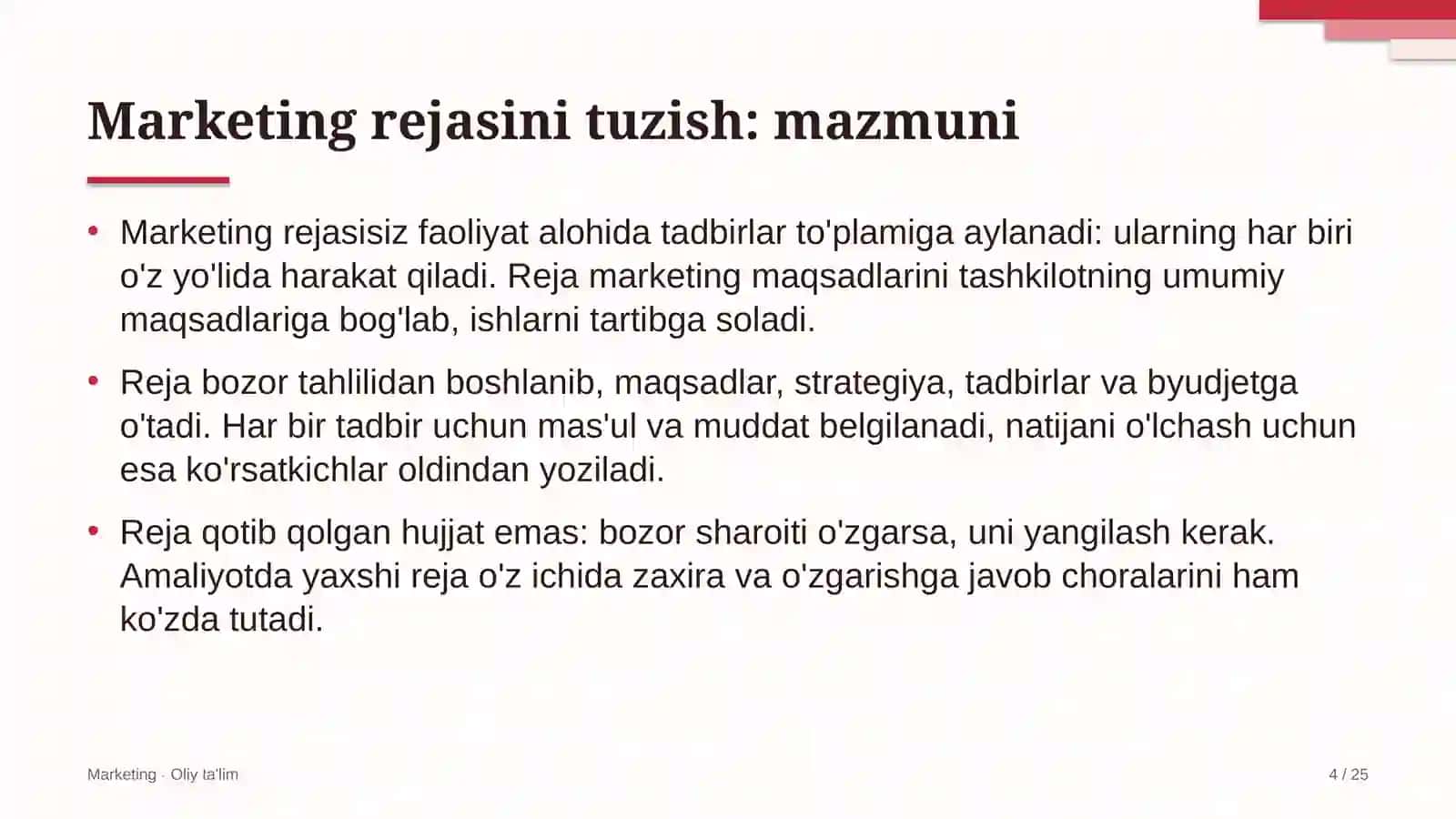Festival turizmida marketing rejasini tuzish 4