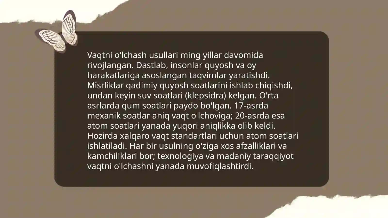 Vaqt tushunchasi va uning tarixi 4