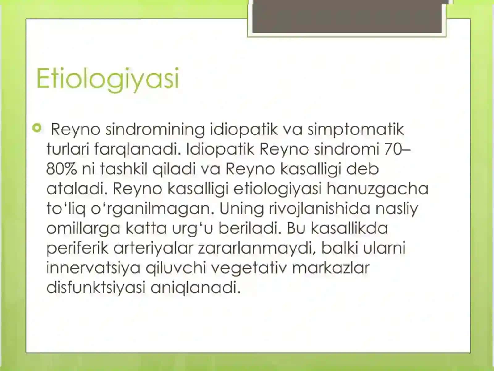Reyno kasalligi 4