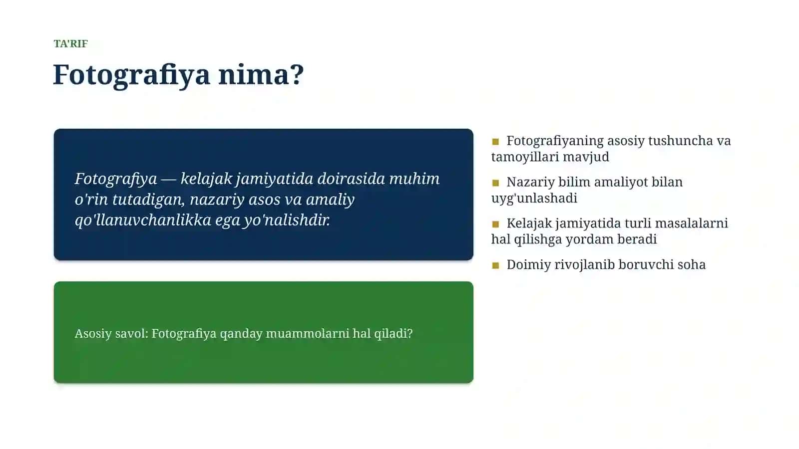 KELAJAK JAMIYATIDA 4