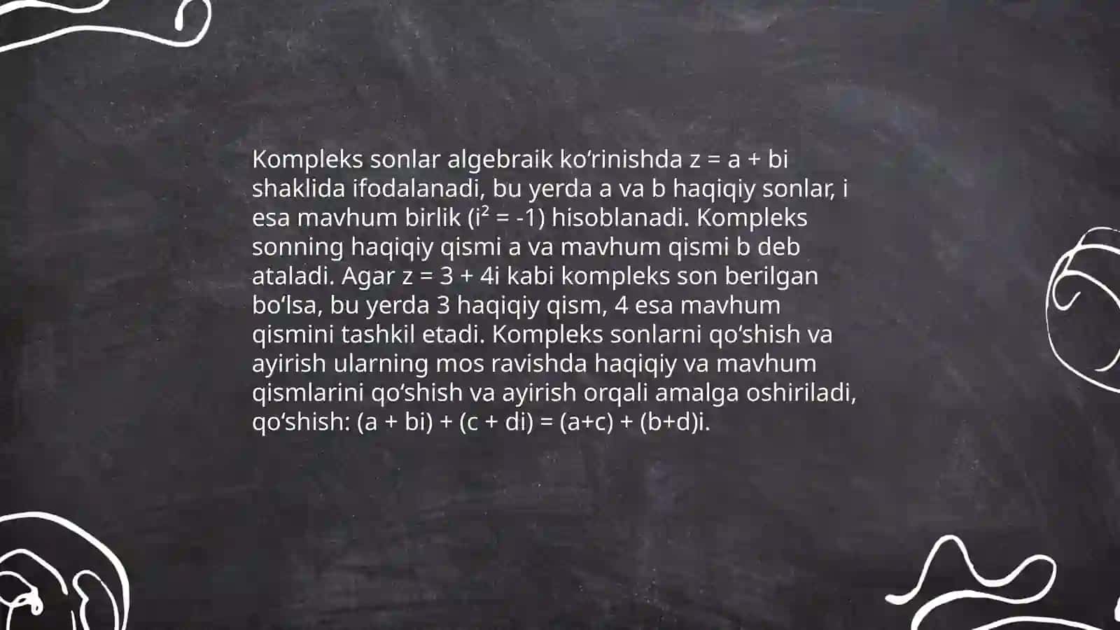 Kompleks sonlar 4