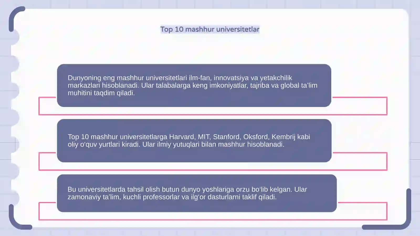 Dunyoning mashhur universitetlari 4
