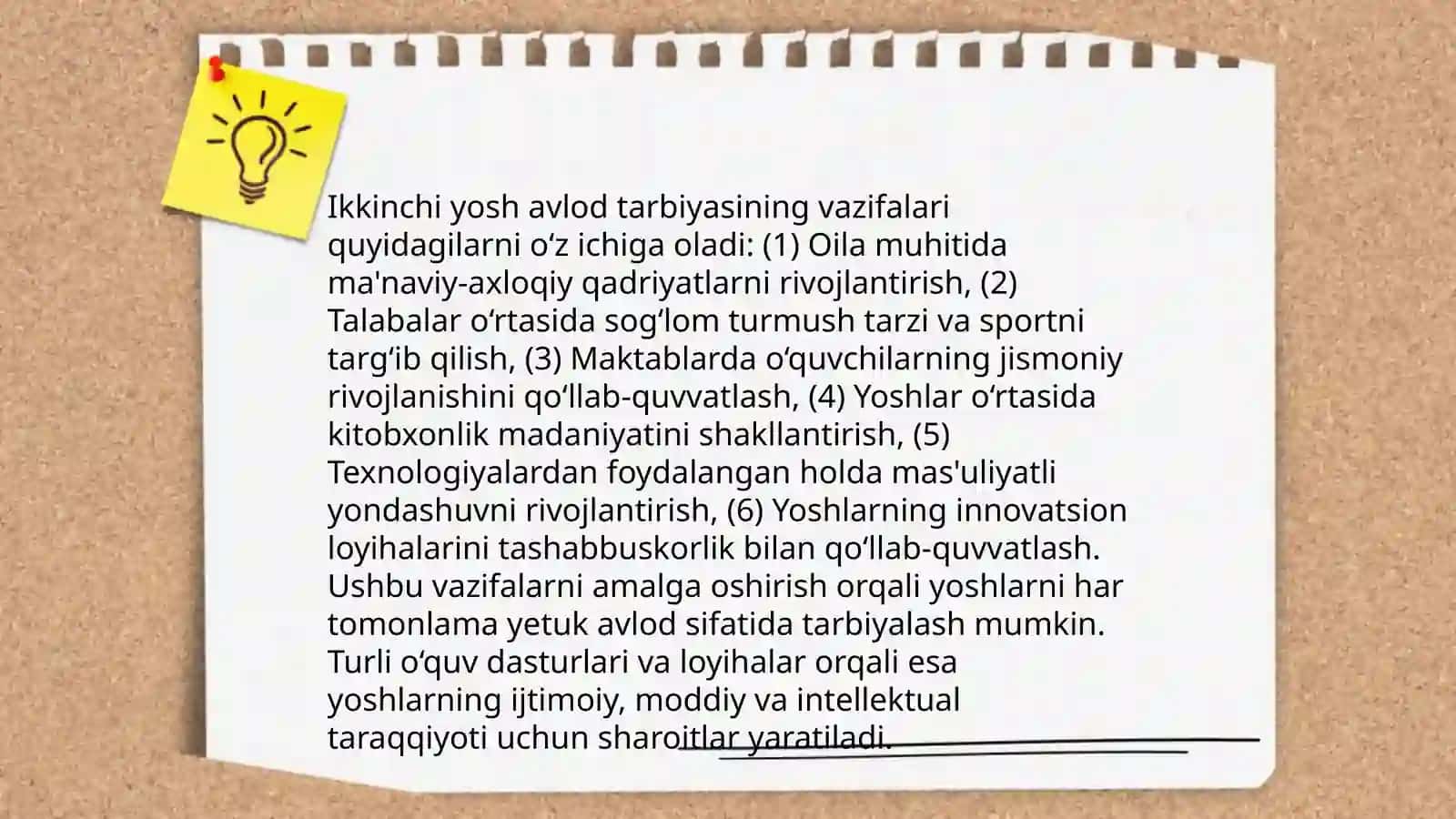Yosh avlod tarbiyasining maqsadlari 4