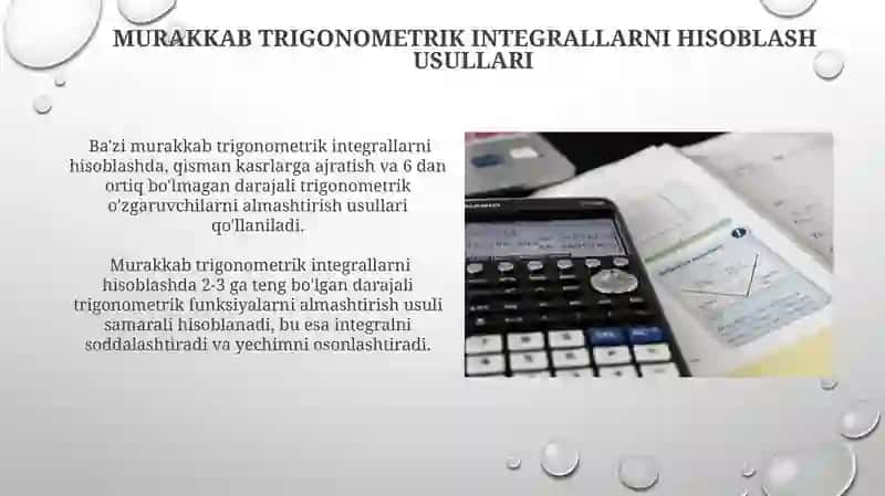 Trigonometrik integrallash 4