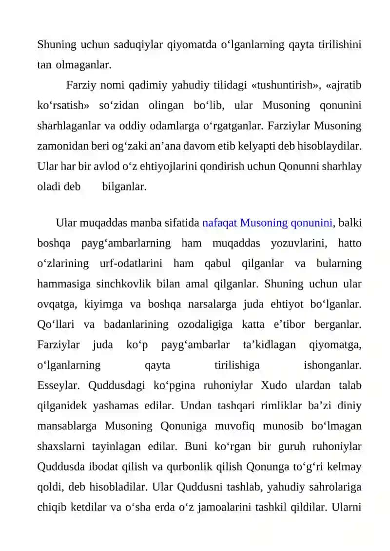 YAHUDIYLIK 	TA’LIMOTI,AN’ANA VA MAROSIMLARI 4