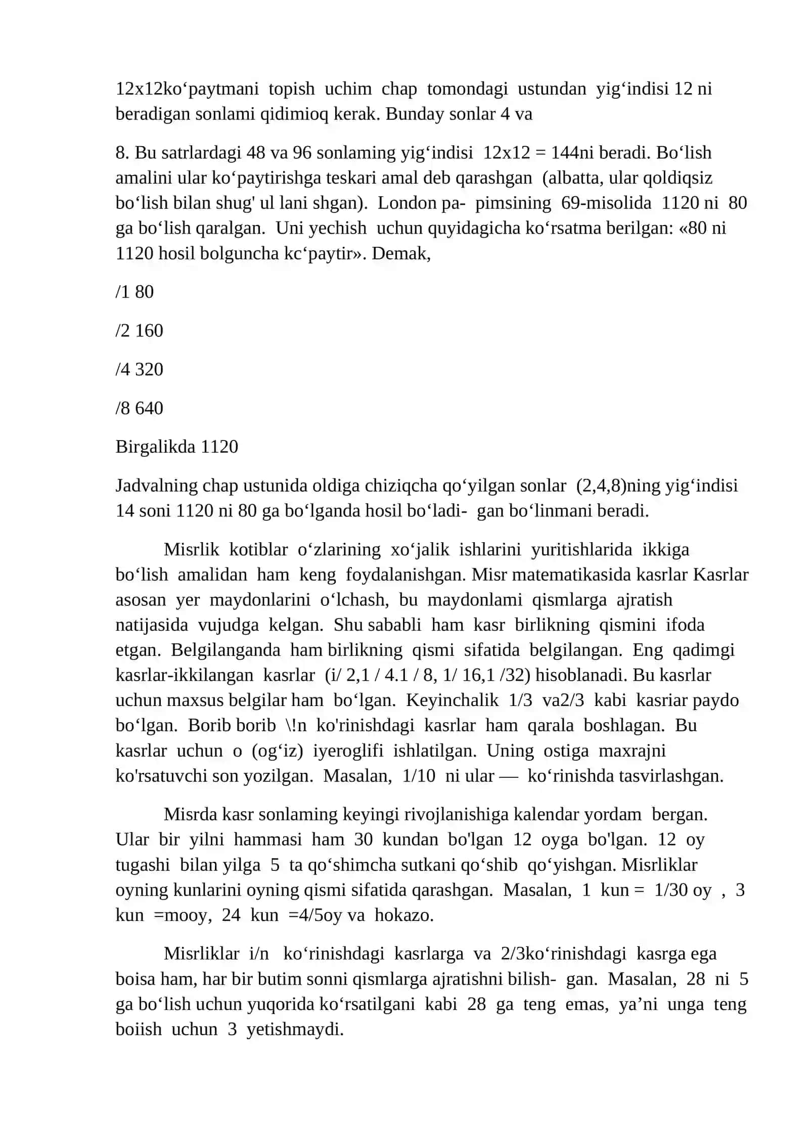 Misr matematikasi 4