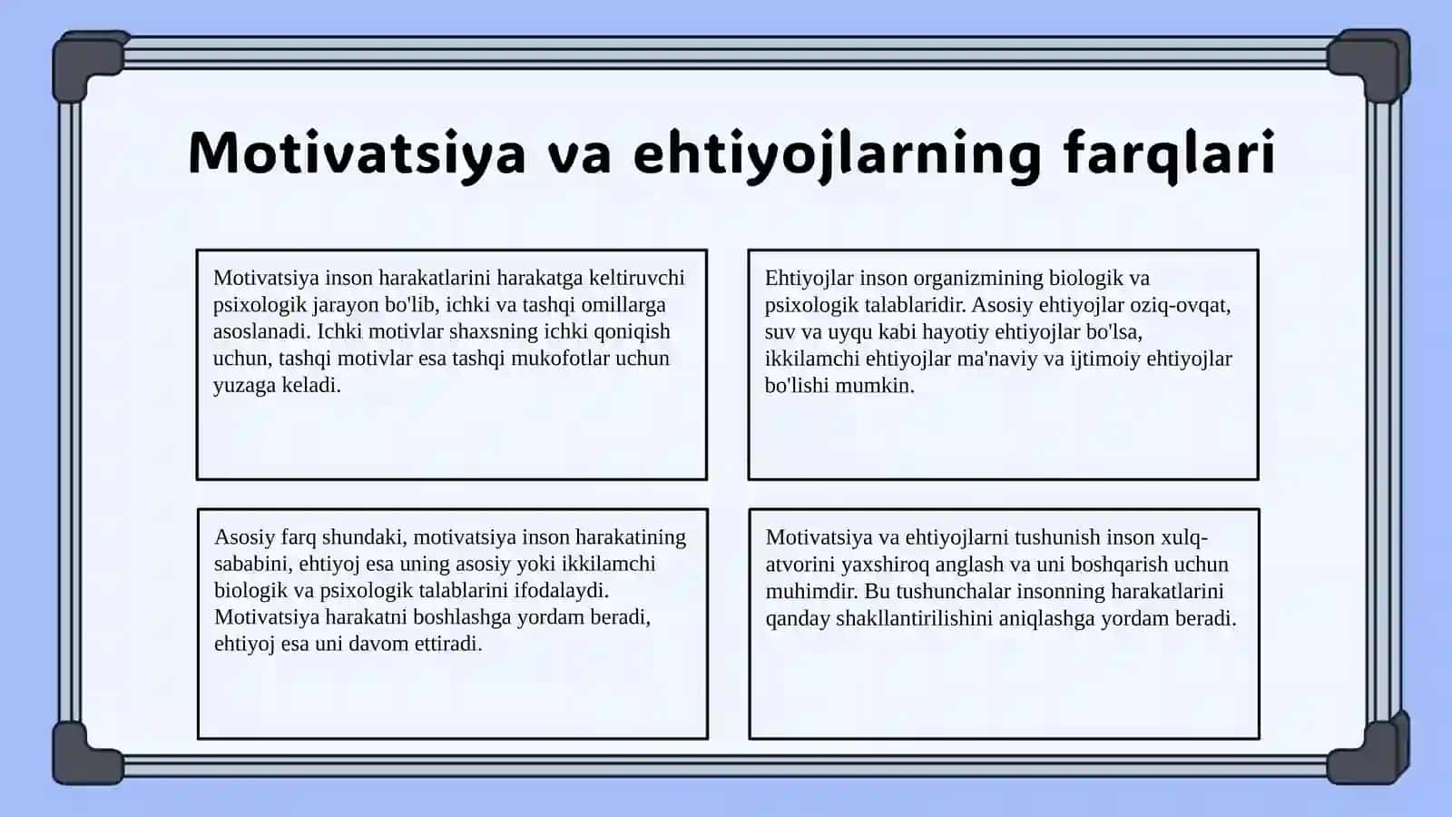 Motivatsiya  va  ehtiyoj 4