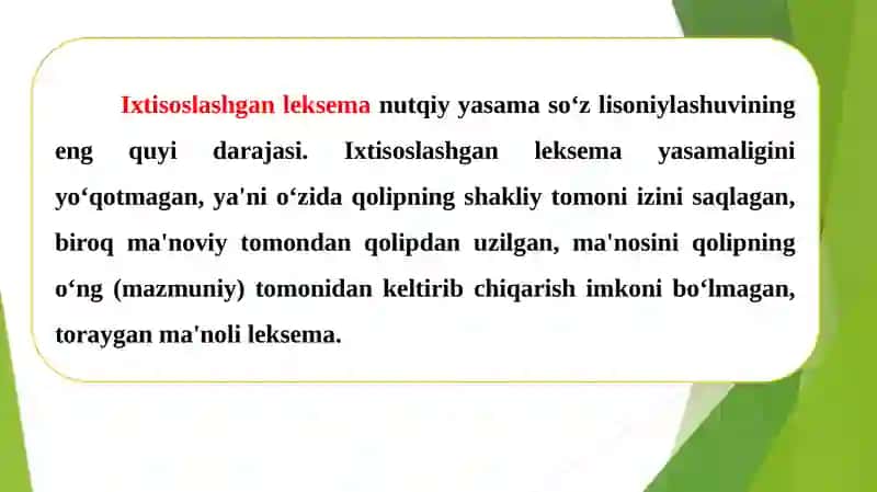 SO‘ZNING SEMANTIK TARKIBI 4