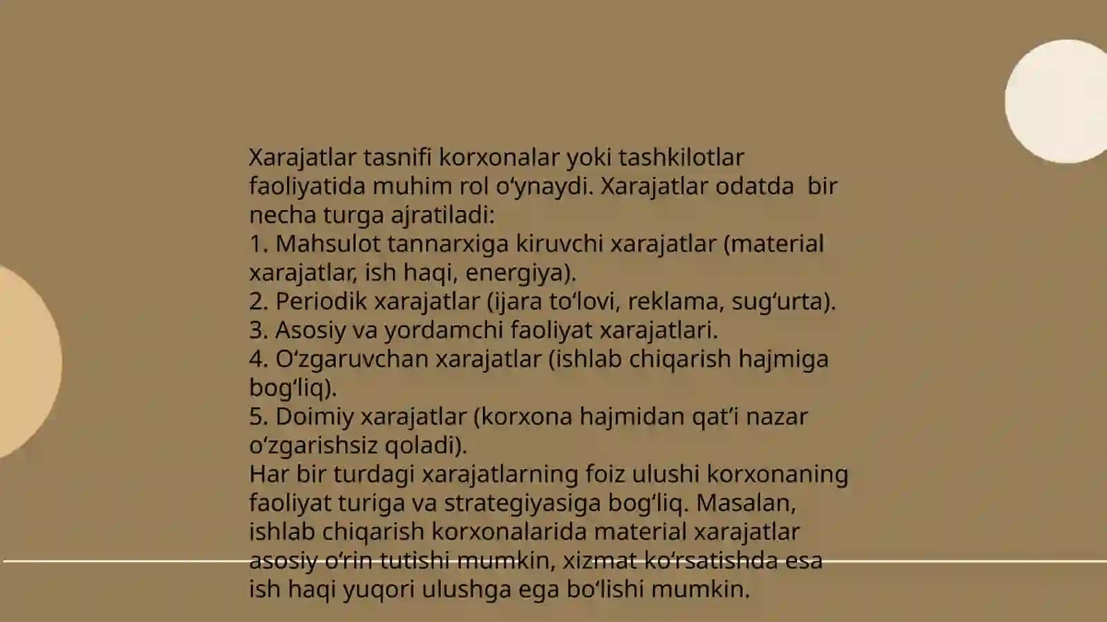 Xarajatlar hisobi 4