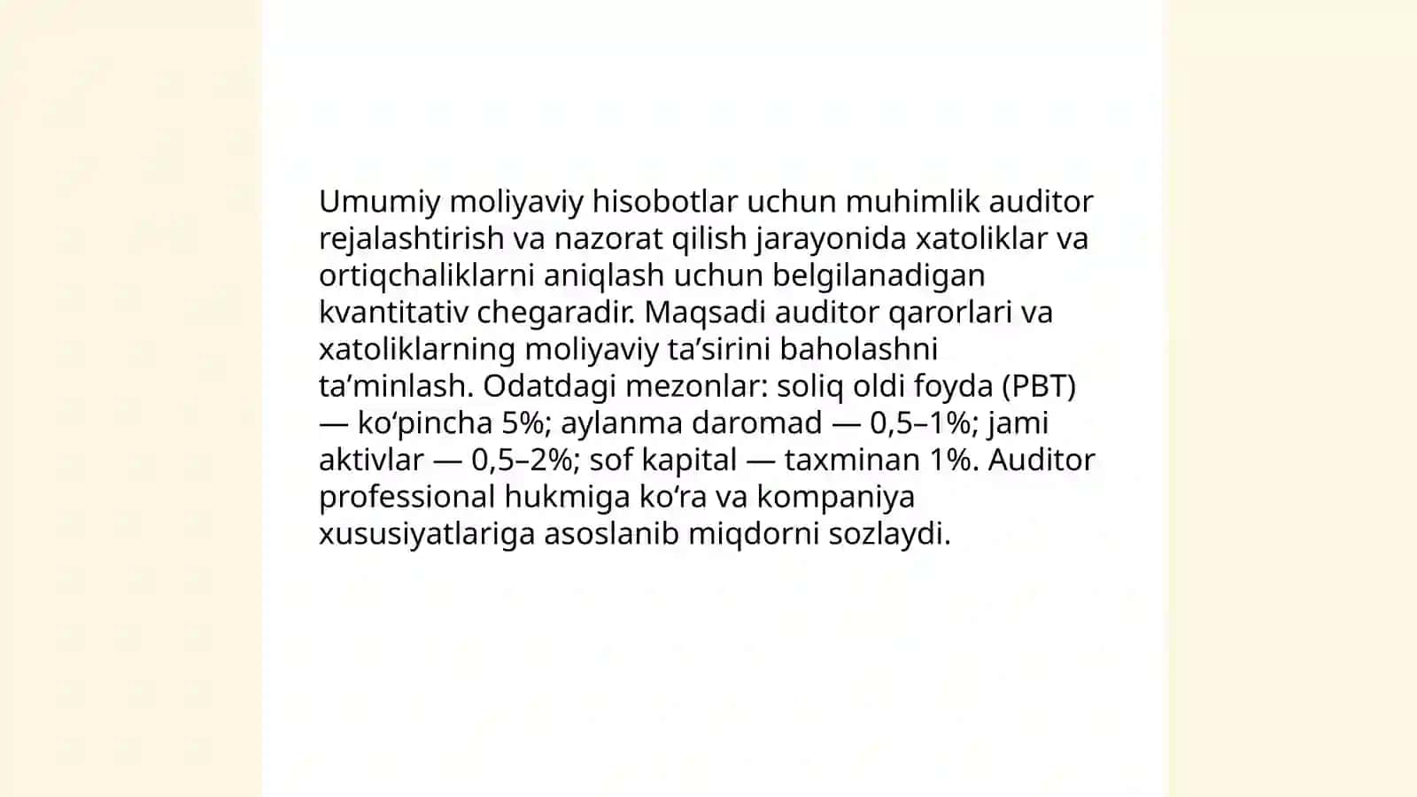 Auditda muhimlik 4
