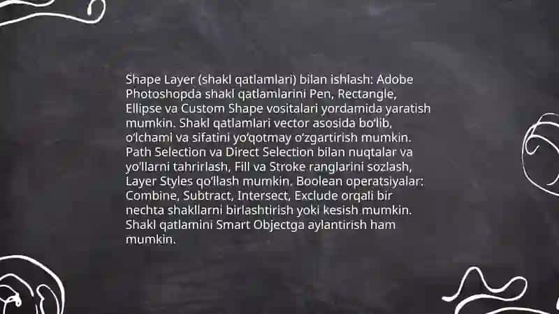 Adobe Photoshop dasturining vector imkanyatlari 4