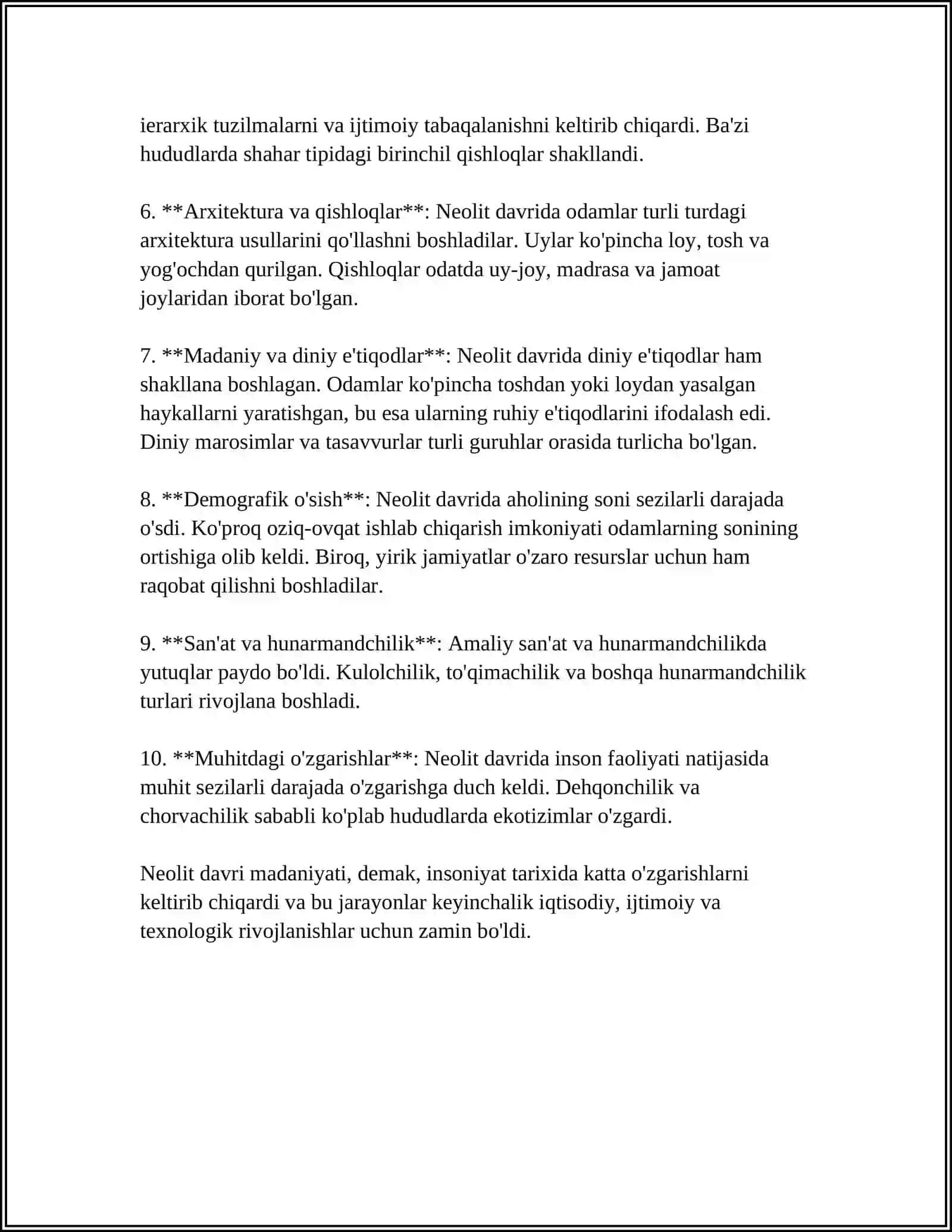 NEOLIT DAVRI MANZILGOHLARI 4