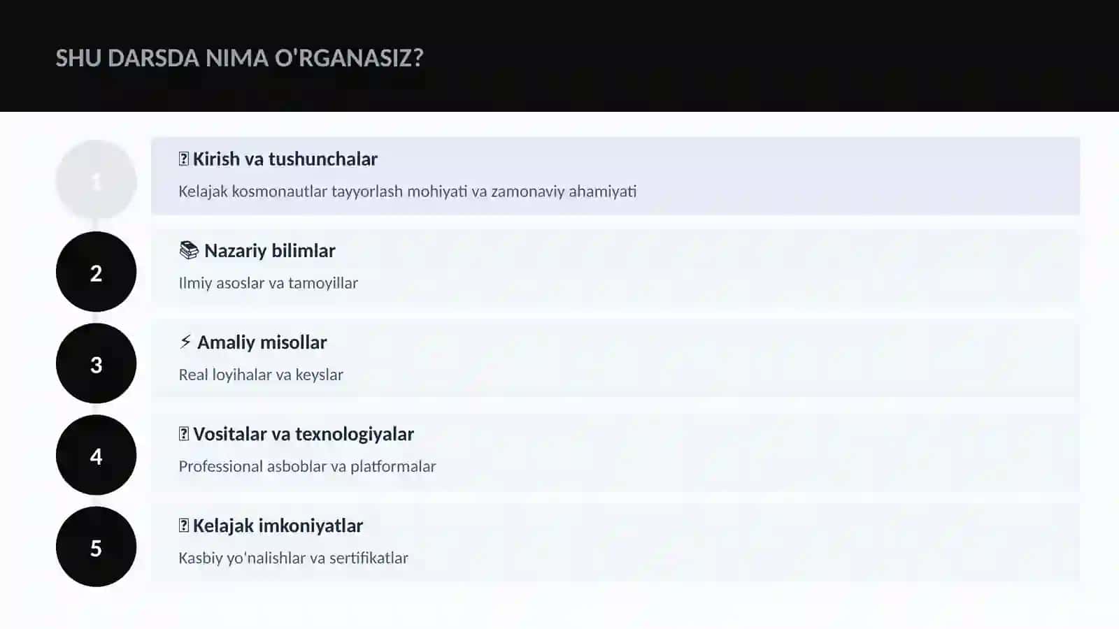 Kelajak kosmonautlar tayyorlash 4